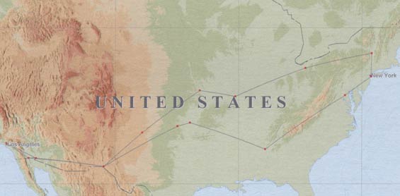 E.C. McLeod's Transcontinental Itinerary, September 30-October 26, 1932
